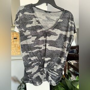 Lucky Brand Grey Camo Top